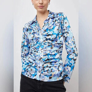 Rails - Lisa Top - Zinnia Blue/White Floral Button Down - Size XS